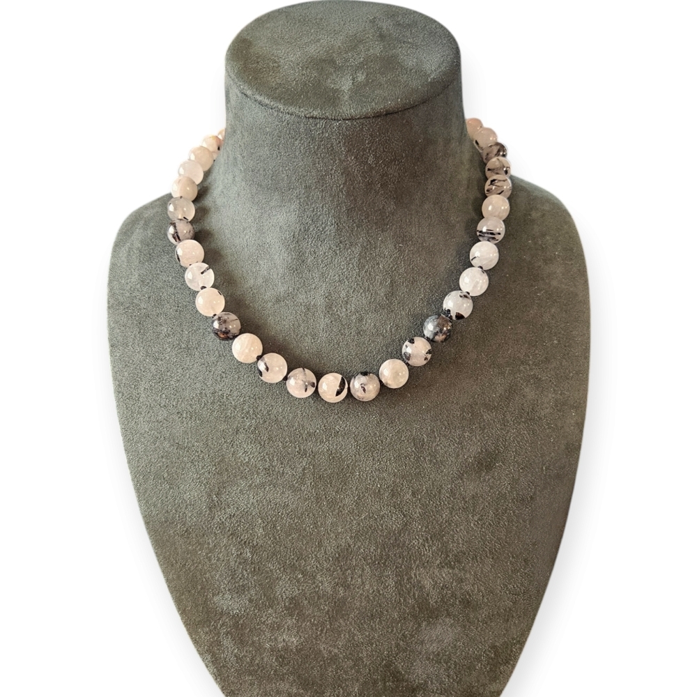 Tourmalinated Quartz Necklace